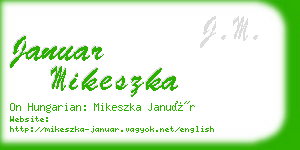 januar mikeszka business card